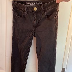 american eagle black super super stretch jegging (0)